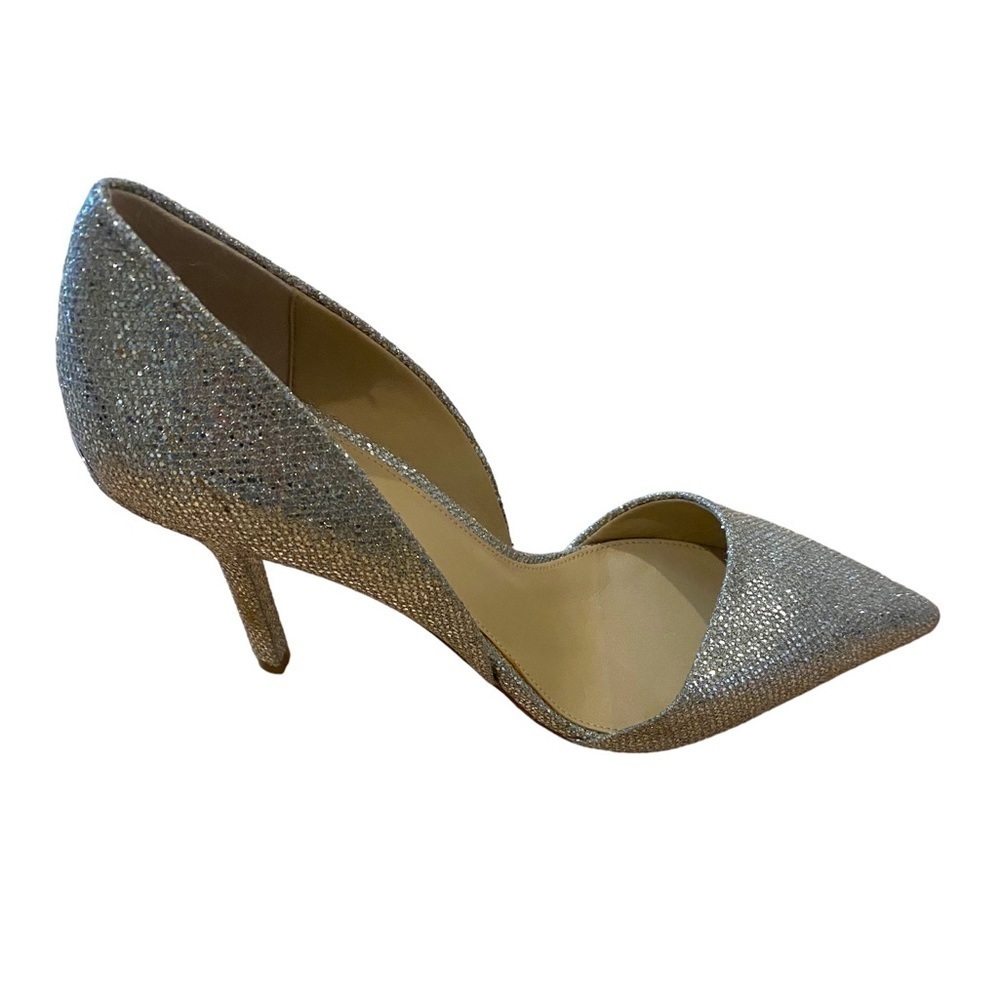 Michael Kors Silver Sparkle Pumps Heels Shoes - Size 8.5 - Picture 4 of 5